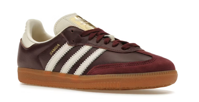 Adidas Samba OG Maroon Gold Metallic